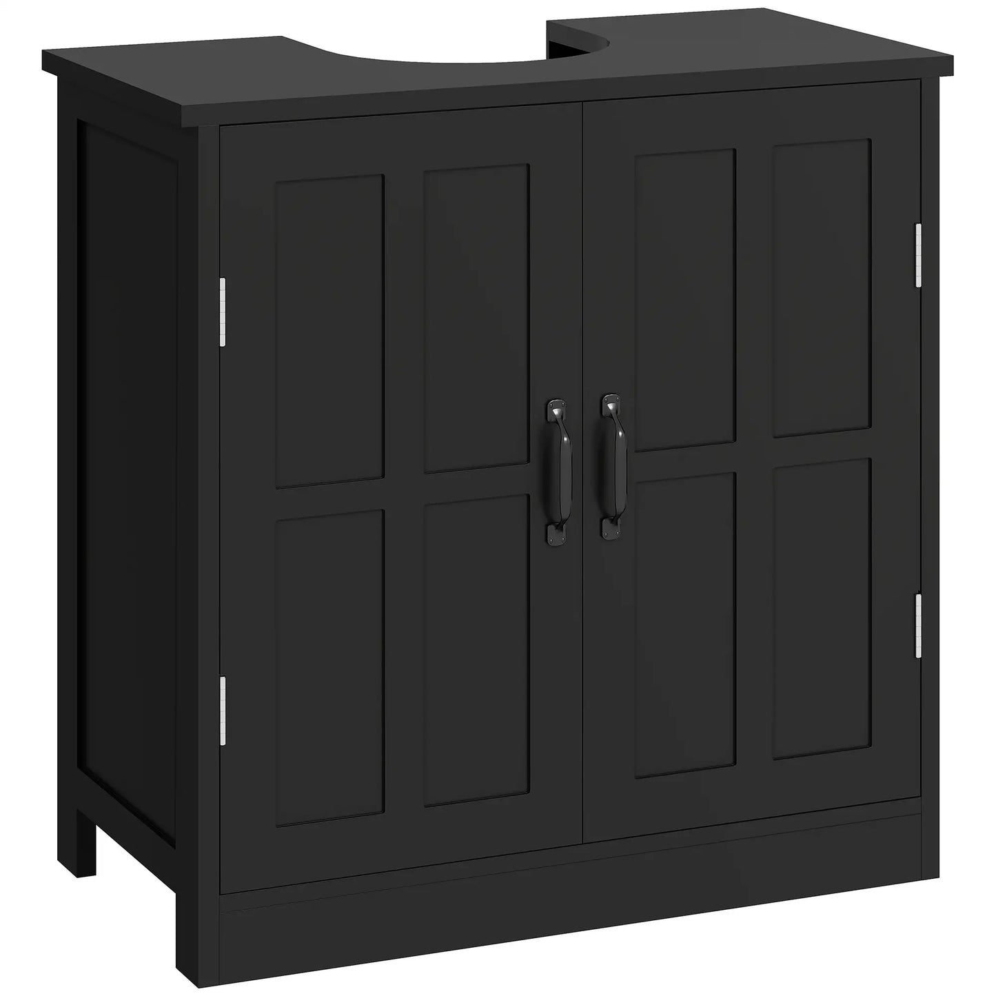 Pedestal Under Sink Vanity Cabinet, Double Doors, Adjustable Shelf, Black Sink Cabinets at Gallery Canada