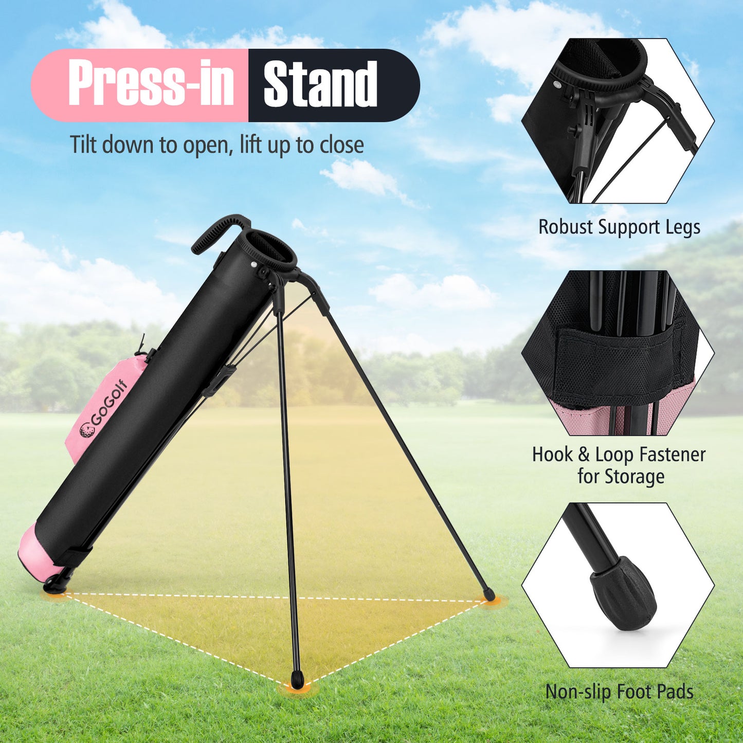 Golf Stand Bag Lightweight Golf Bag for The Driving Range, Pink Golf at Gallery Canada