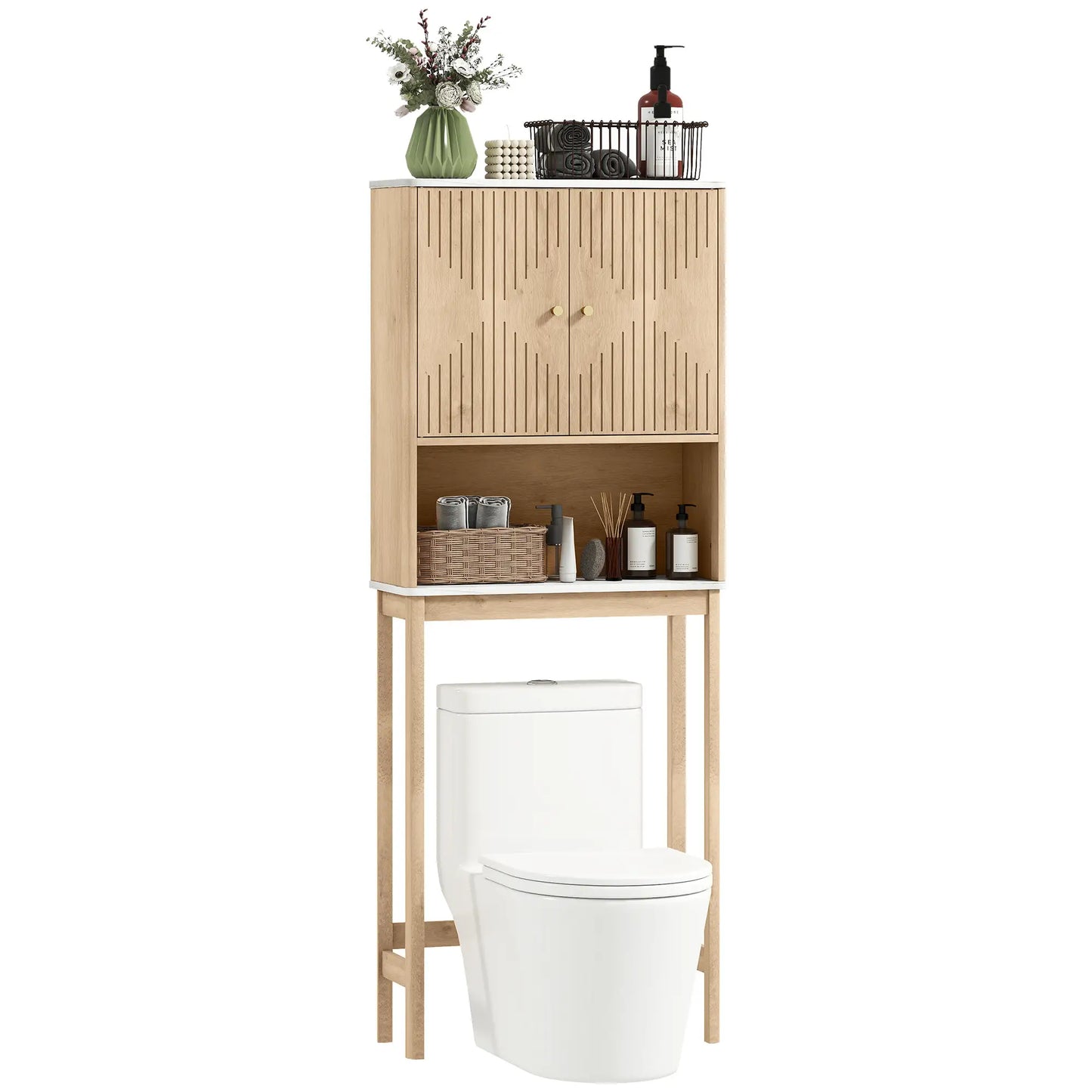 Over Toilet Storage Cabinet, Adjustable Shelf, Oak Bathroom Cabinets at Gallery Canada