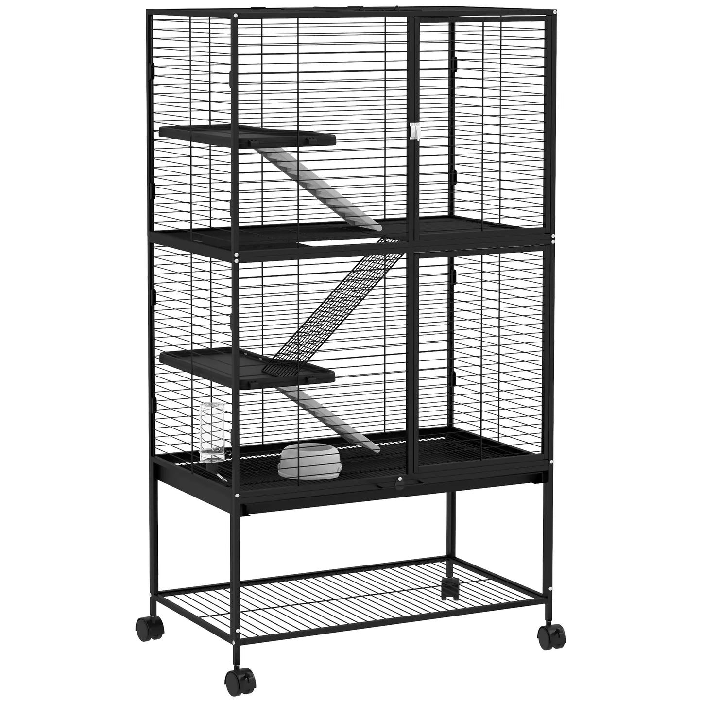 Small Animal Cage, 54"H, Removable Tray, Storage Shelf, Black Houses & Habitats at Gallery Canada