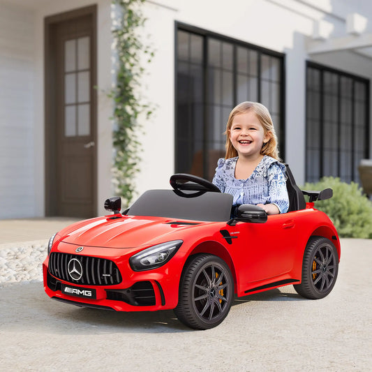 Mercedes-Benz AMG GTR Licensed 12V Kids Electric Car, Red Electric Toy Cars Red at Gallery Canada