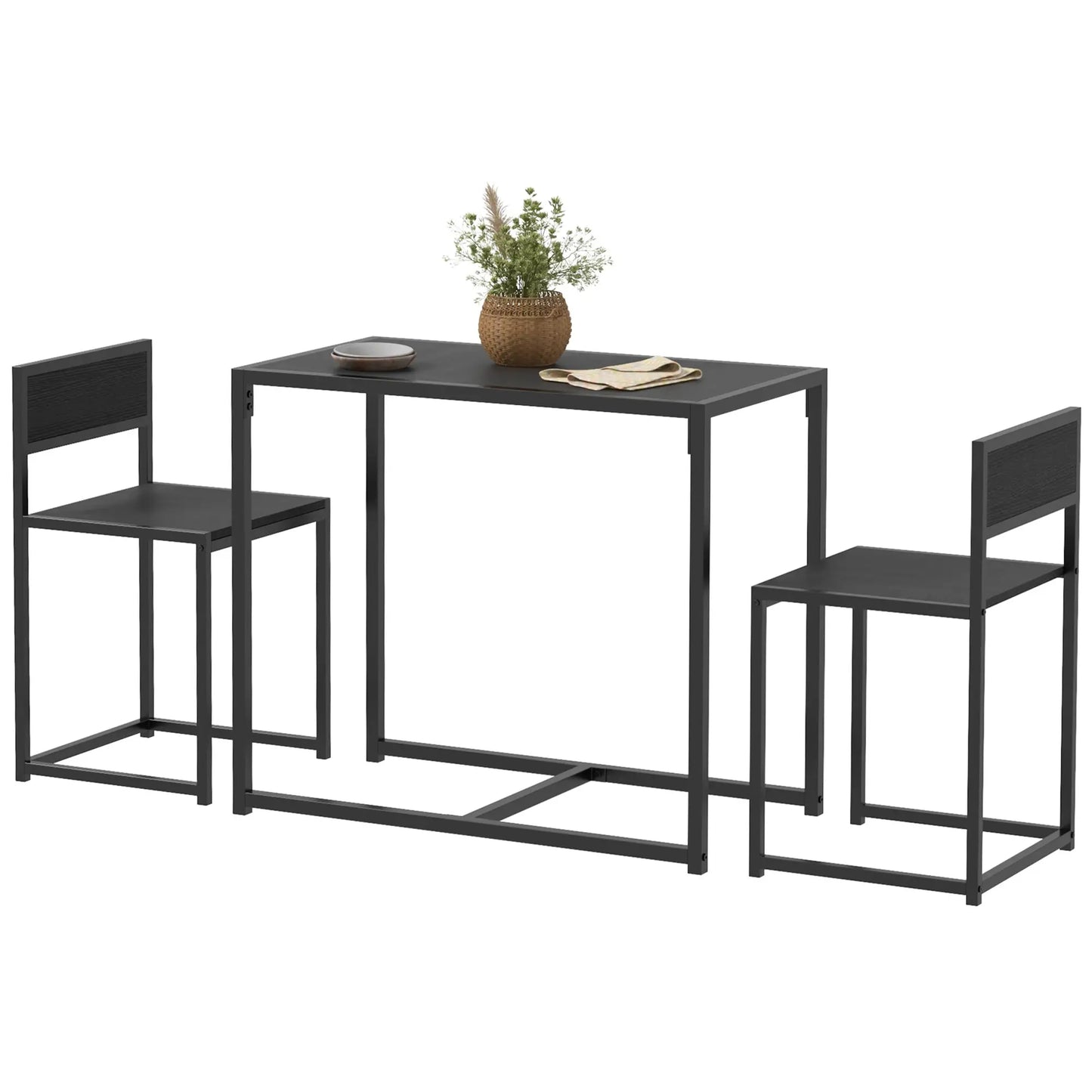 Industrial Dining Table Set for 2, Kitchen Table and Chairs, Small Space Bar Sets at Gallery Canada