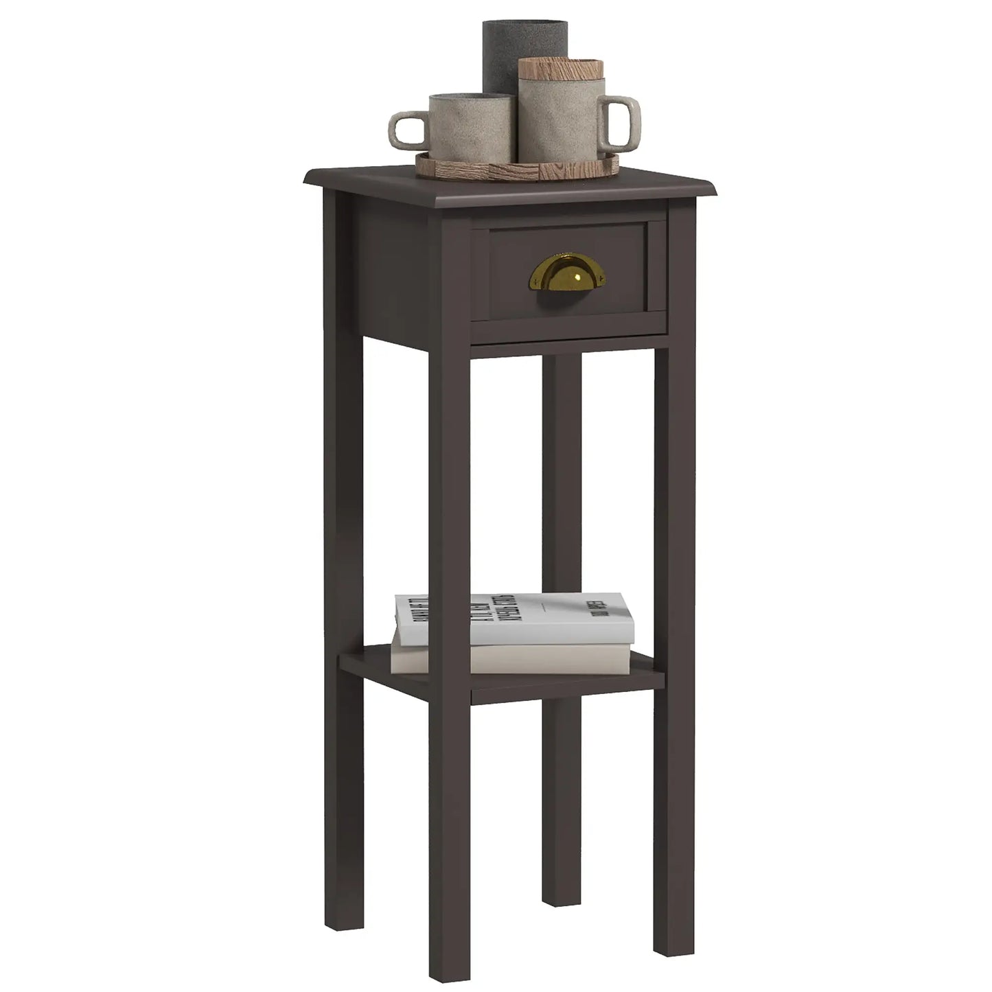 2-Tier Side Table with Drawer, Shelf, End Table for Living Room Side Tables at Gallery Canada