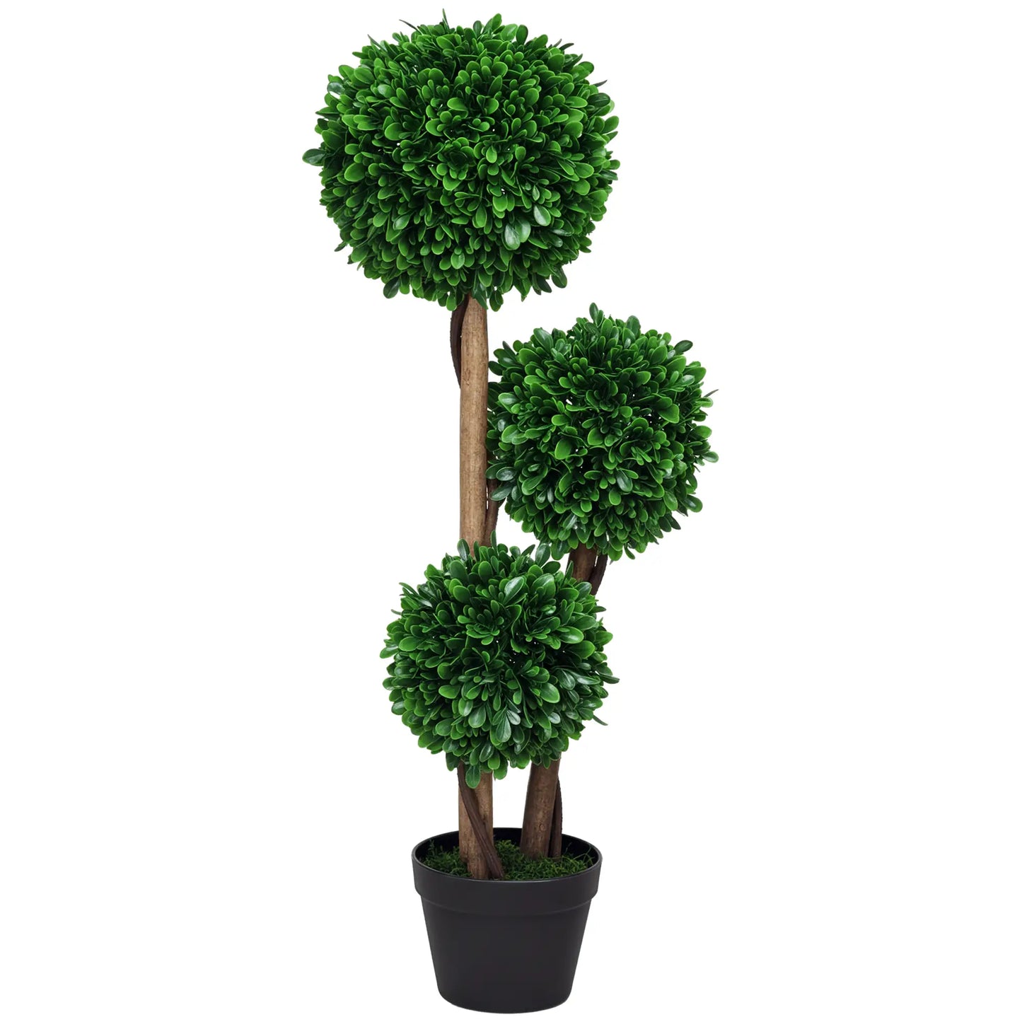 3ft Artificial Tree, Triple Ball Boxwood Topiary, Indoor Outdoor Artificial Trees at Gallery Canada