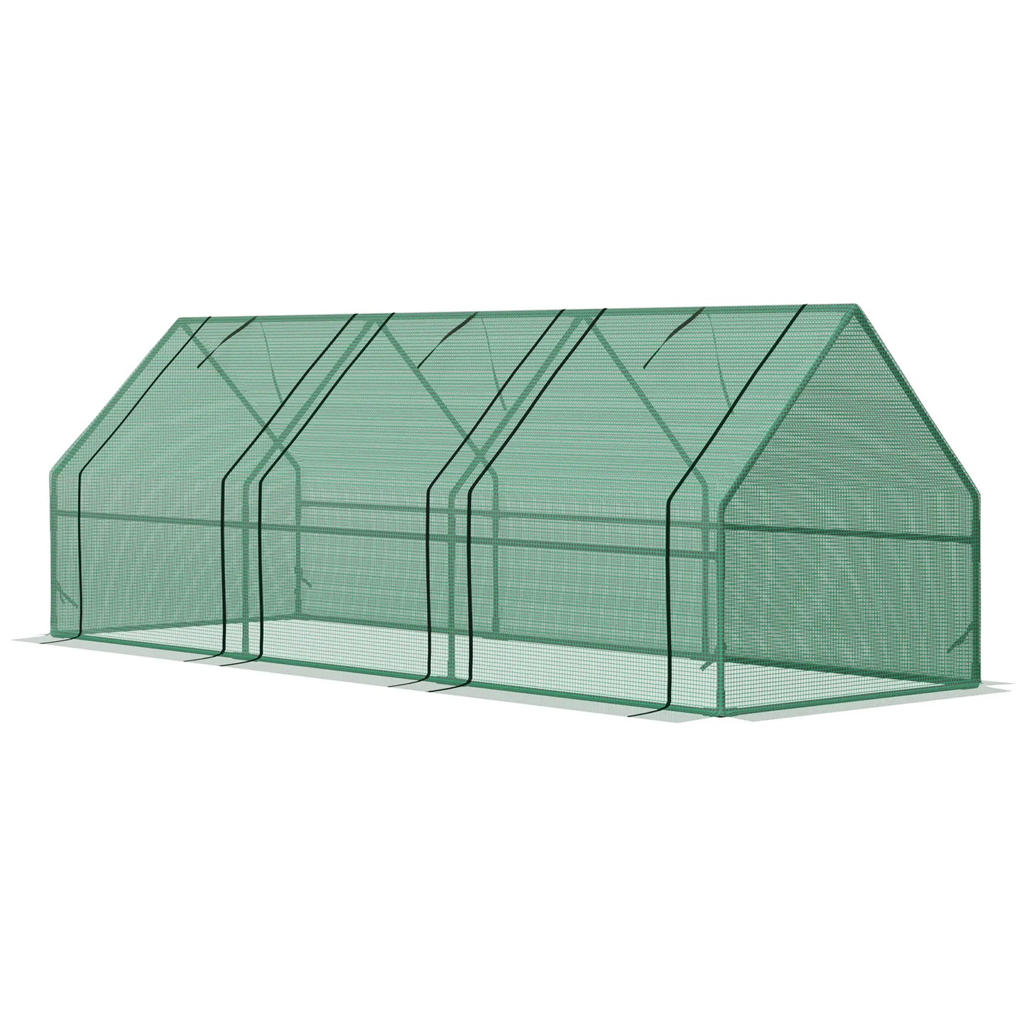 9' x 3' x 3' Mini Greenhouse, PE Cover, Zippered Doors, Green Portable Greenhouses at Gallery Canada