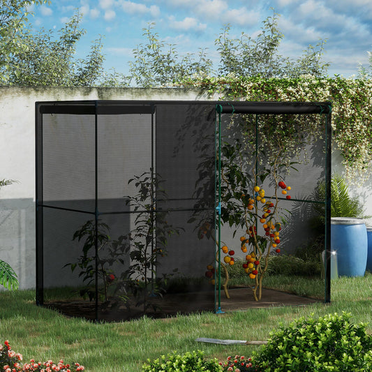 94.5''x47.25''x72.75'' Heavy Duty Greenhouse, Roll-Up Zipper Doors, Black Walk In Greenhouses Black at Gallery Canada