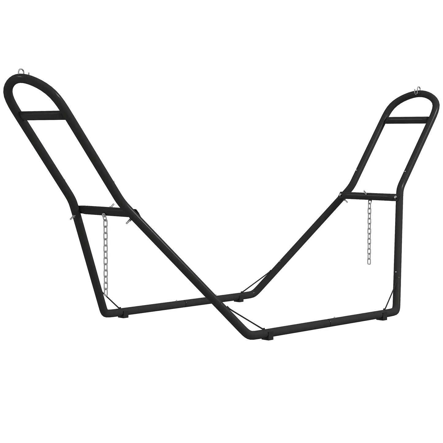 Steel Hammock Stand, Adjustable Height, 109.4", Black Hammock Stands at Gallery Canada