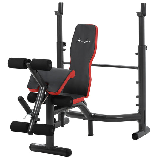 Press Bench, Heavy Duty Multiple Function Workout Adjustable Bench with Preacher Curl, Leg Developer - Gallery Canada