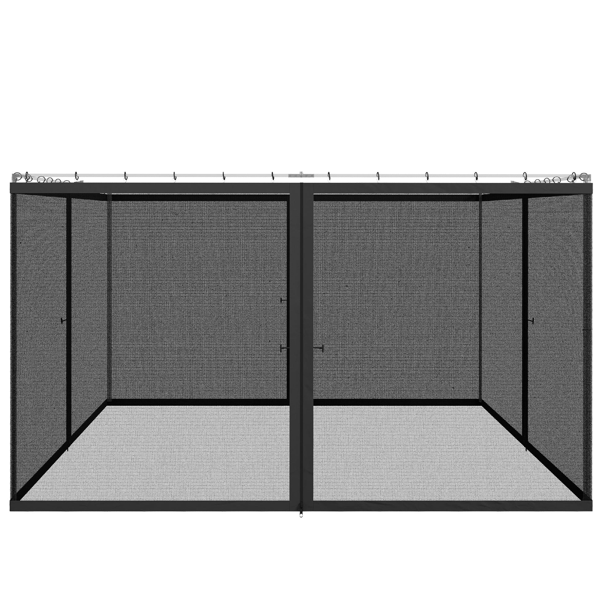 Replacement Mosquito Netting for Gazebo 10' x 12' Black Screen Walls for Canopy with Zippers at Gallery Canada