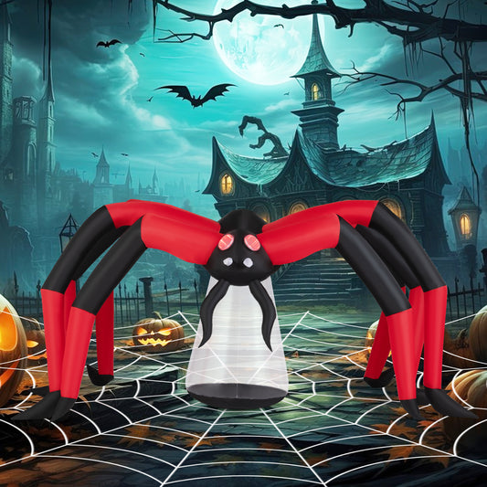 Halloween Inflatable Spider Blow Up Yard Scary Spider with Red Tunnel Light Eyes Halloween Options at Gallery Canada