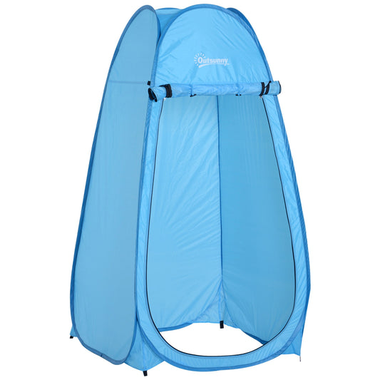 Pop Up Shower Tent Portable Dressing Changing Room Privacy Shelter Tents for Outdoor Camping Beach Toilet and Indoor Photo Shoot w/ Carrying Bag, Blue - Gallery Canada