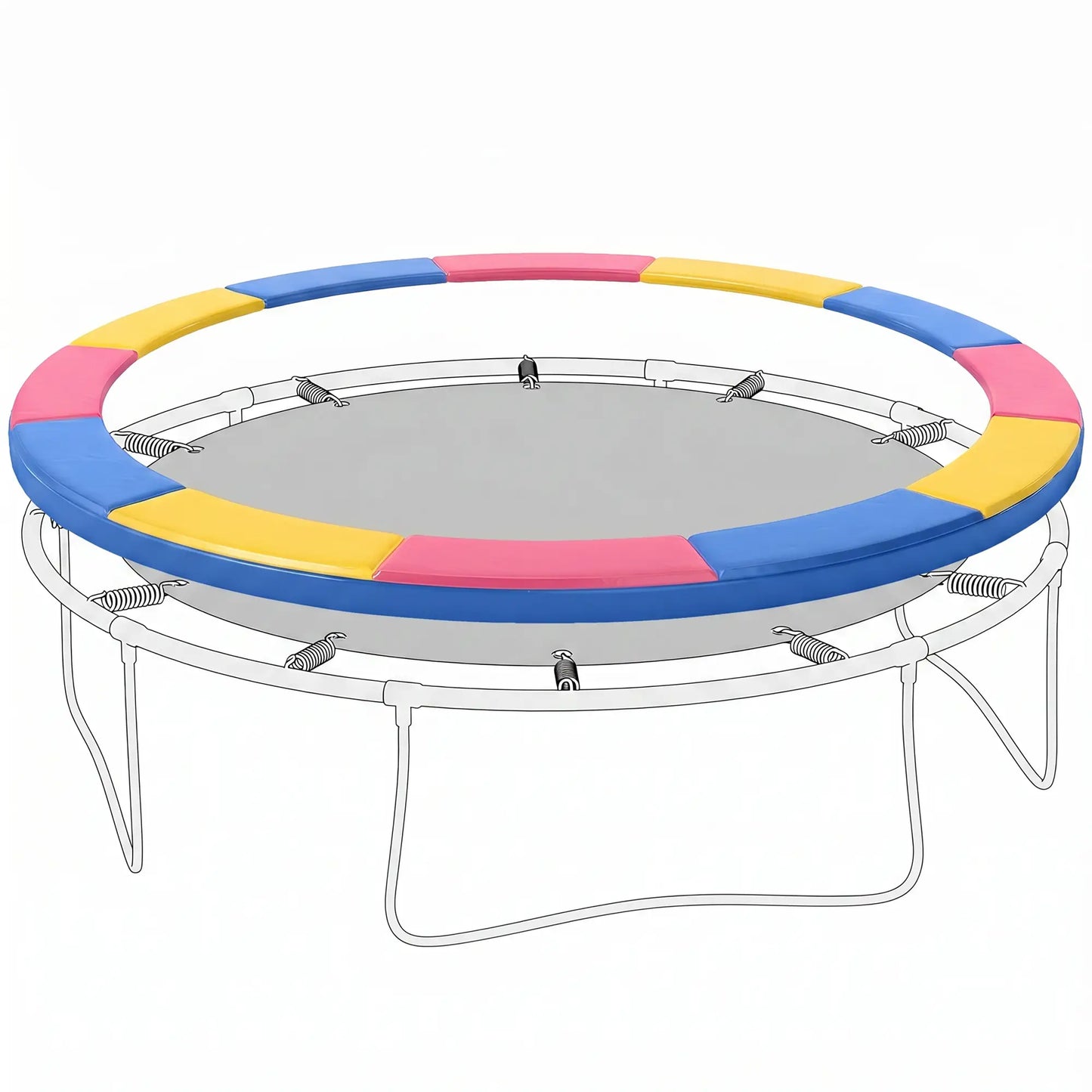 14FT Trampoline Pad, ⌀168", Replacement, Jump Bounce, Colorful Trampolines at Gallery Canada