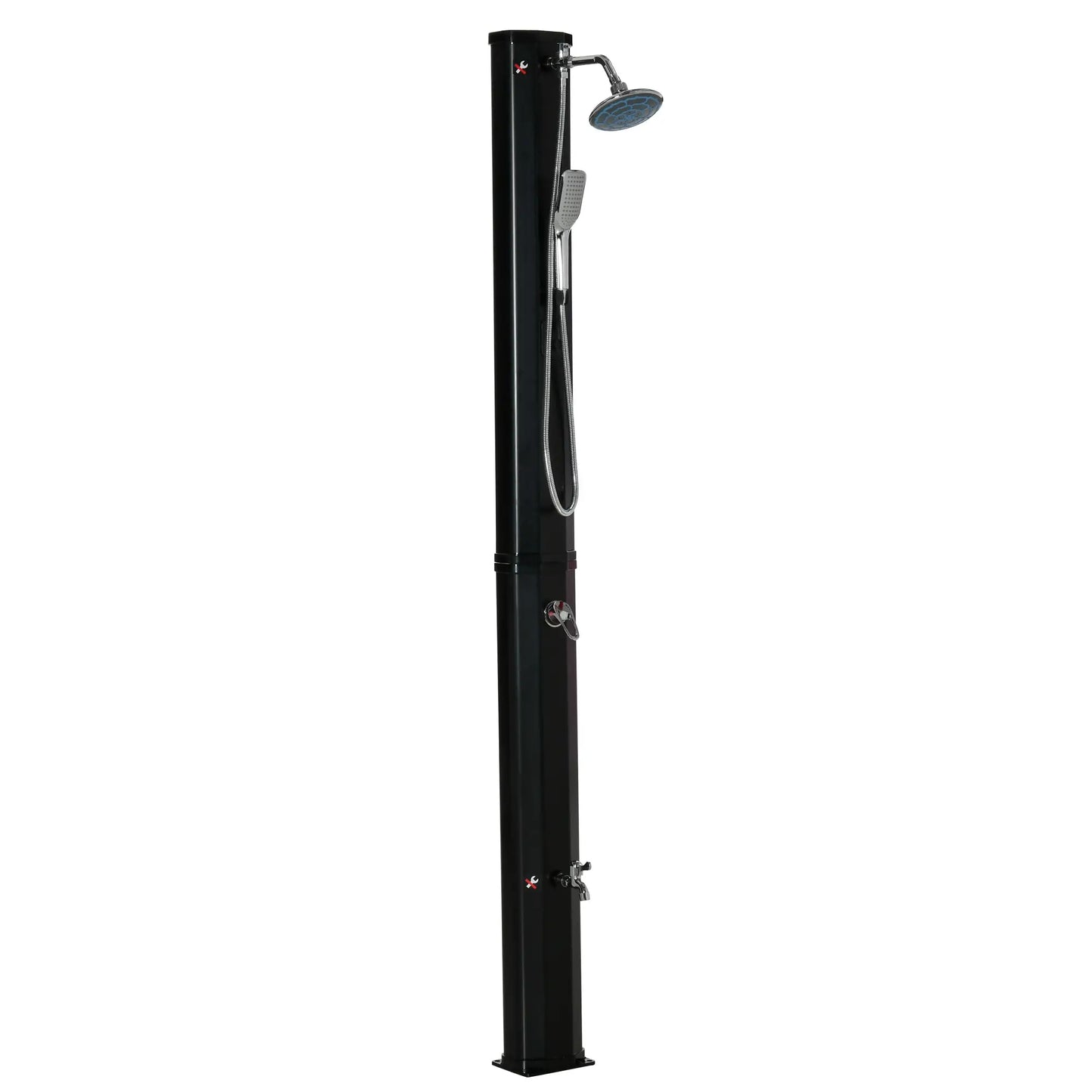 7ft Outdoor Solar Shower, 360 Rotating Head, Foot Faucet, Adjustable Outdoor Swimming Pools & Hot Tubs at Gallery Canada
