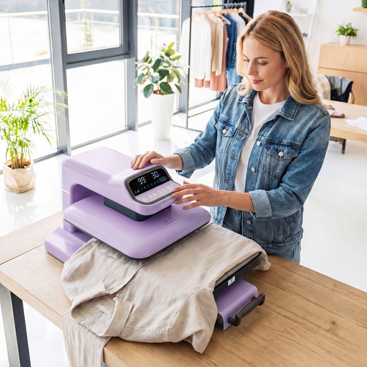Heat Press Machine with Auto Release for T Shirts, Purple Washers & Dryers Purple at Gallery Canada