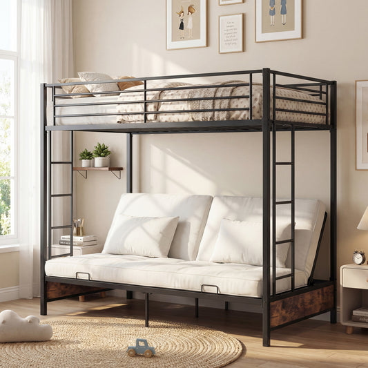 Heavy Duty Metal Bunk Bed Frame, Headboard, Footboard, Brown Bunk Bed Frame Rustic Brown at Gallery Canada