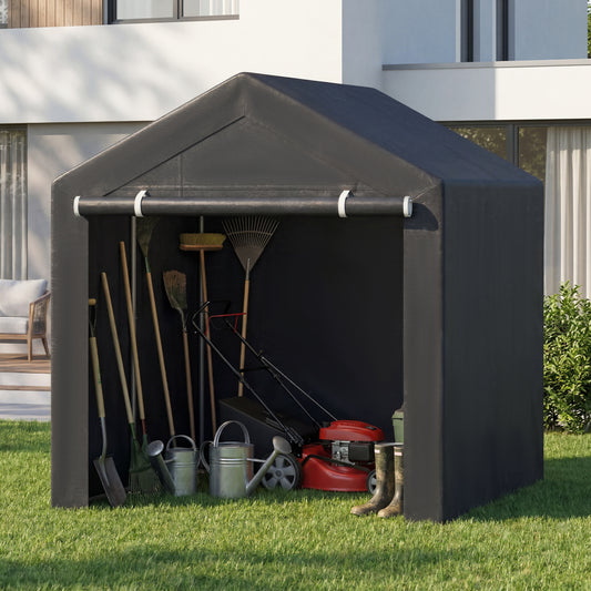 Heavy-Duty Portable Storage Shed with Roll-up Zipper Door-L Sheds & Outdoor Storage Dark Gray at Gallery Canada
