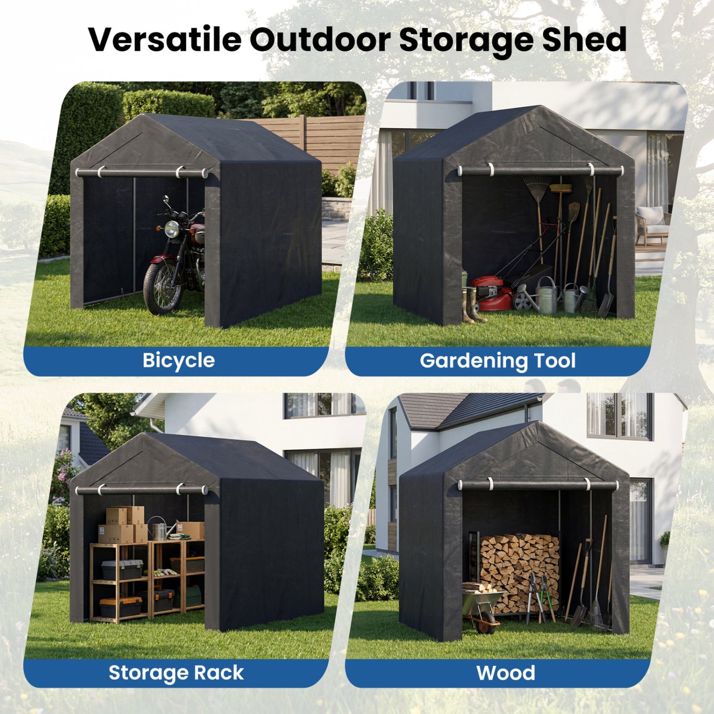 Heavy-Duty Portable Storage Shed with Roll-up Zipper Door-L Sheds & Outdoor Storage at Gallery Canada
