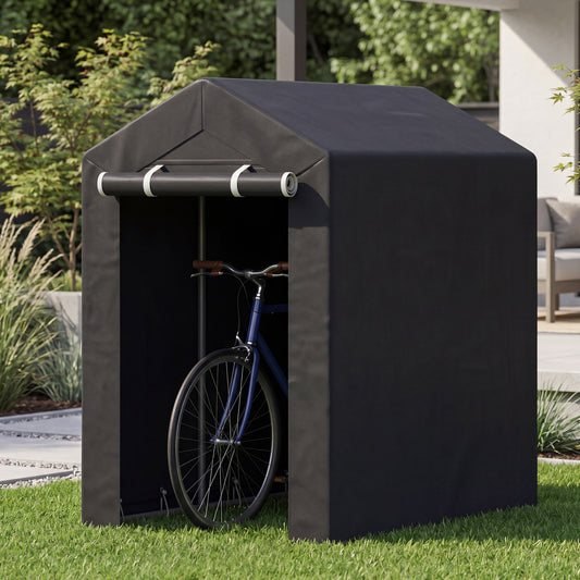 Heavy-Duty Portable Storage Shed with Roll-up Zipper Door-S Sheds & Outdoor Storage Dark Gray at Gallery Canada