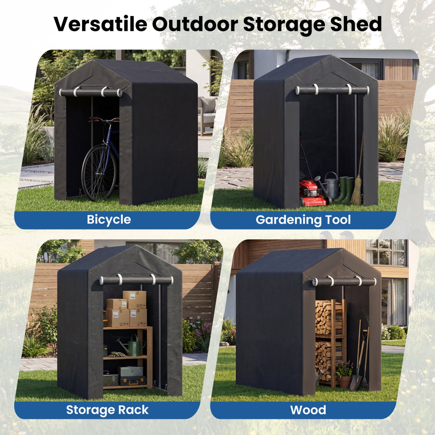 Heavy-Duty Portable Storage Shed with Roll-up Zipper Door-S Sheds & Outdoor Storage at Gallery Canada