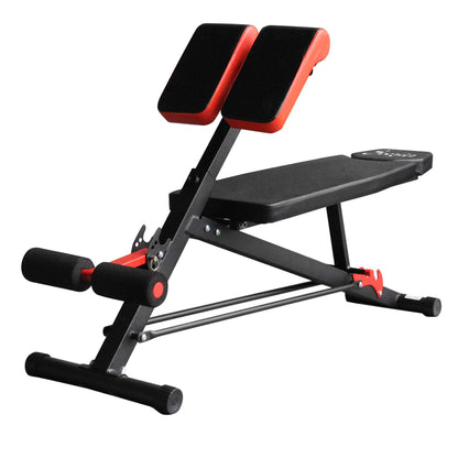 Adjustable Weight Bench Roman Chair Exercise Training Multi-Functional Hyper Extension Bench Dumbbell Bench Ab Sit up Decline Flat Black and Red at Gallery Canada