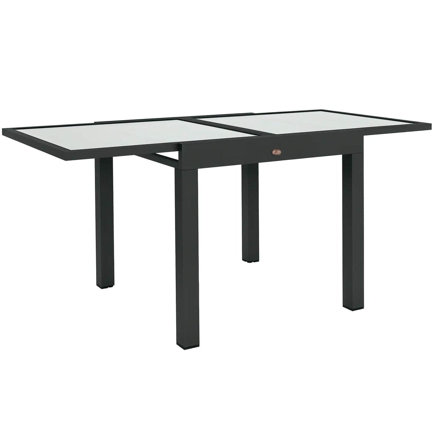 Extendable Patio Dining Table, Tempered Glass Aluminum, Clear Patio Dinning Tables at Gallery Canada