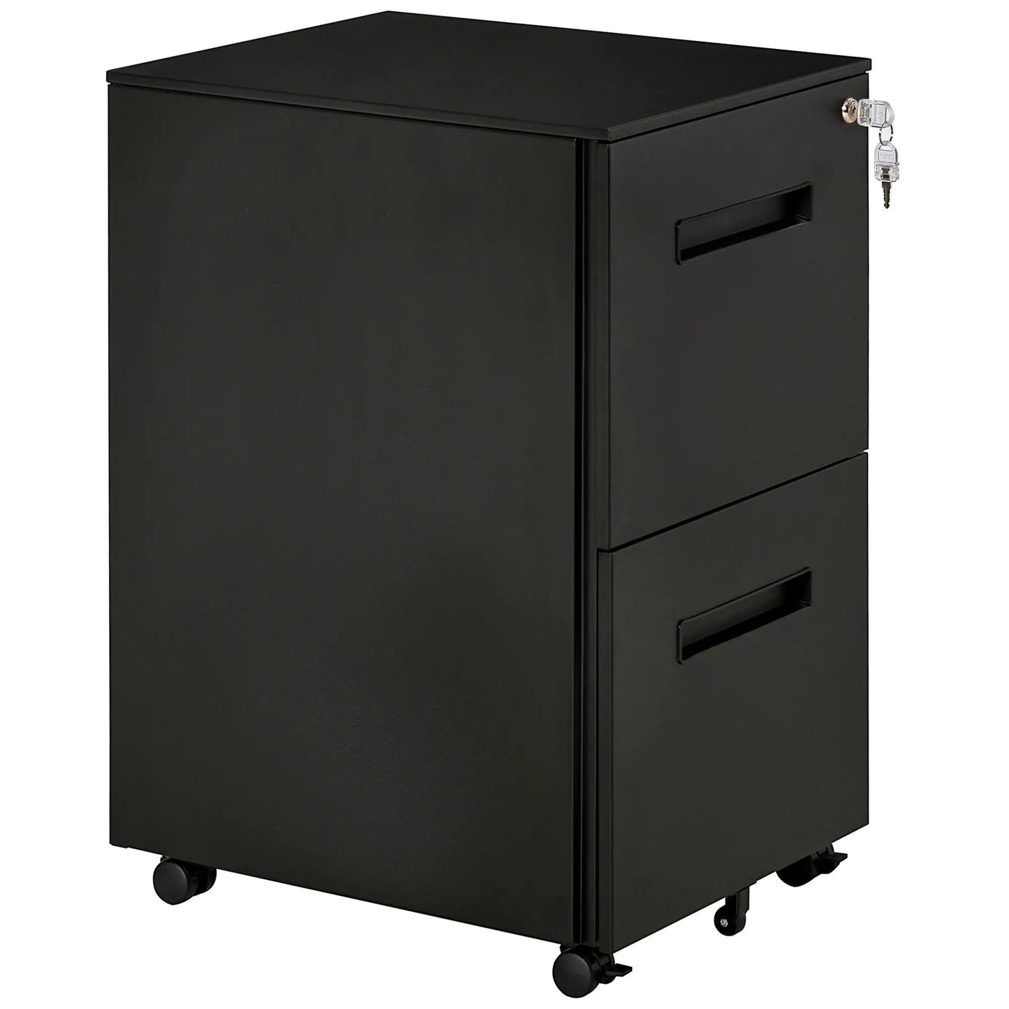 Vertical File Cabinet, Adjustable Partition, A4 Letter Size, Lockable, Black Office Cabinets & Cupboards at Gallery Canada