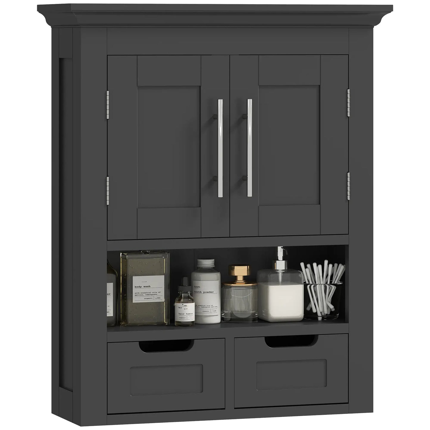 Bathroom Wall Cabinet, Medicine Cabinet, With Shelf, Black Wall Mounted Cabinets at Gallery Canada