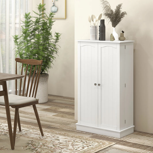 41" Storage Cabinet, 2-Door Kitchen Pantry, 5-Tier Shelving, 12 Spice Racks Kitchen Pantry Cabinets White at Gallery Canada
