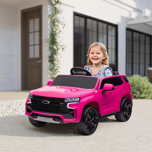 Chevrolet Tahoe Kids Ride on Car, 12V 7AH, Pink Electric Toy Cars Pink at Gallery Canada