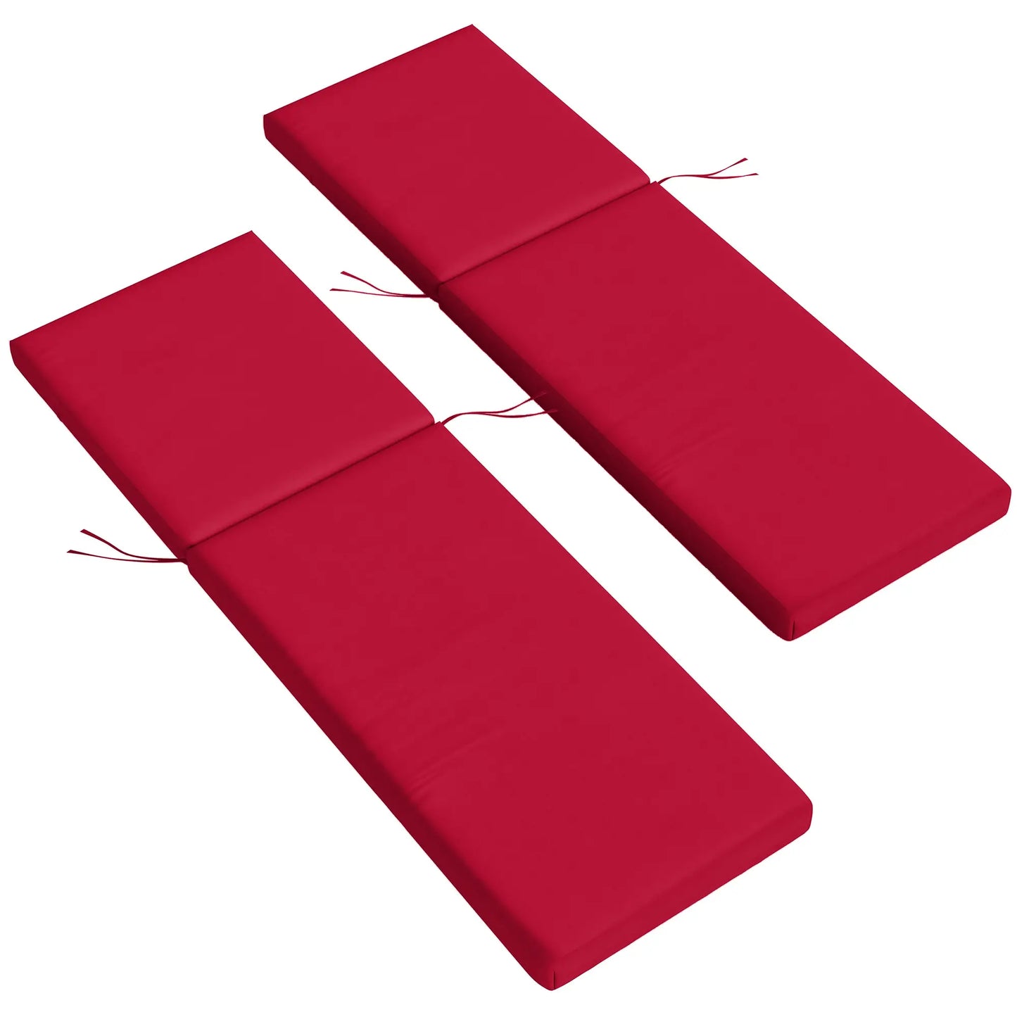 Patio Chair Cushion Set, 2-Piece, With Ties, Wine Red Patio Chair Cushions at Gallery Canada