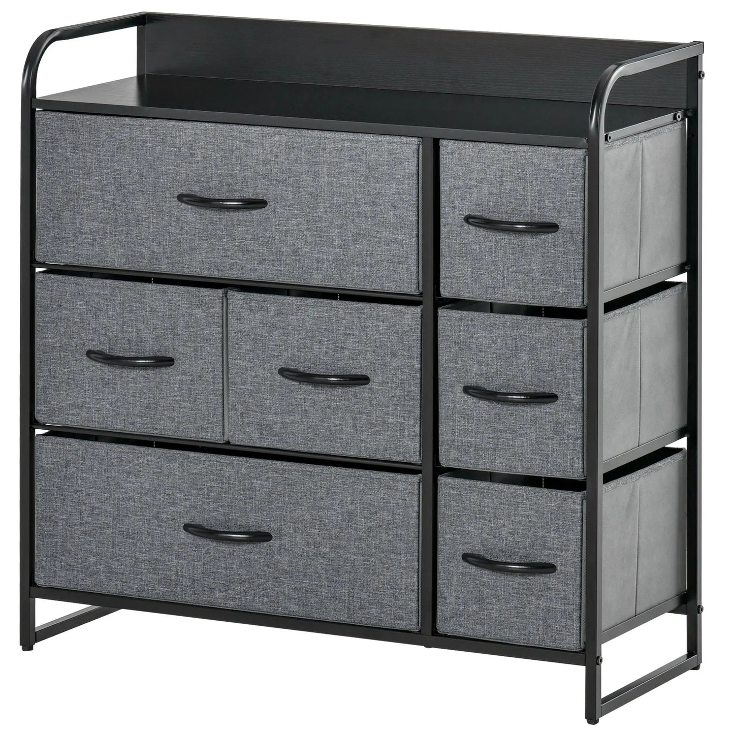 7-Bin Dresser Storage Tower Cabinet Organizer Unit, Easy Pull Fabric Bins with Metal Frame for Bedroom Storage Cabinets at Gallery Canada