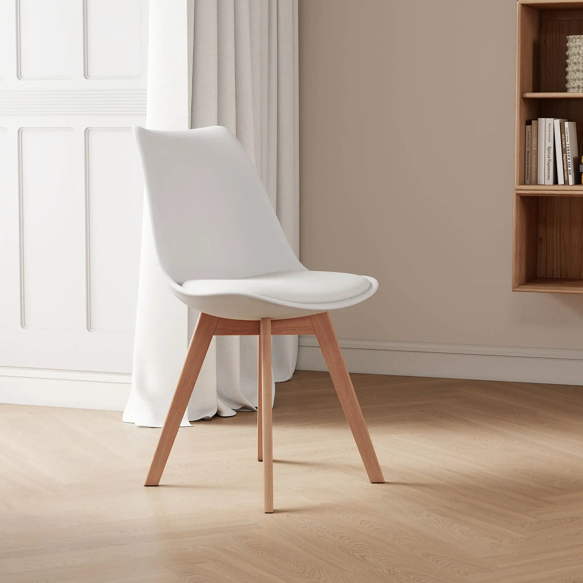 Modern Dining Table Chairs Set of 4, Rubber Wood, PU Leather Cushion Bar Sets at Gallery Canada