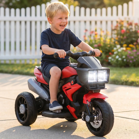 Kids Electric Motorcycle Ride-On Toy, 6V, Red Electric Motorcycles Red at Gallery Canada