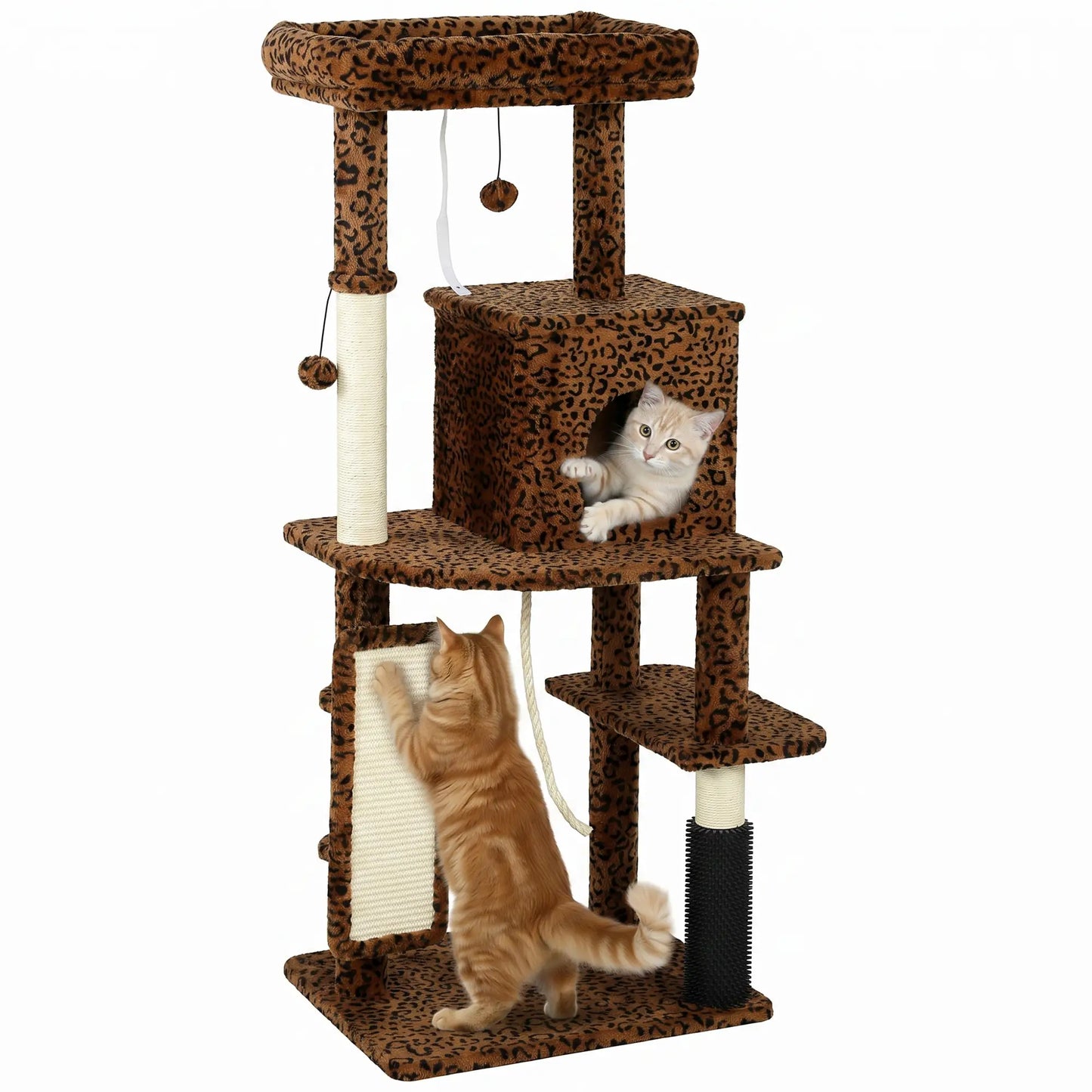 52 Inch Cat Tree With Scratching Posts, Bed, Condo Cat Trees at Gallery Canada