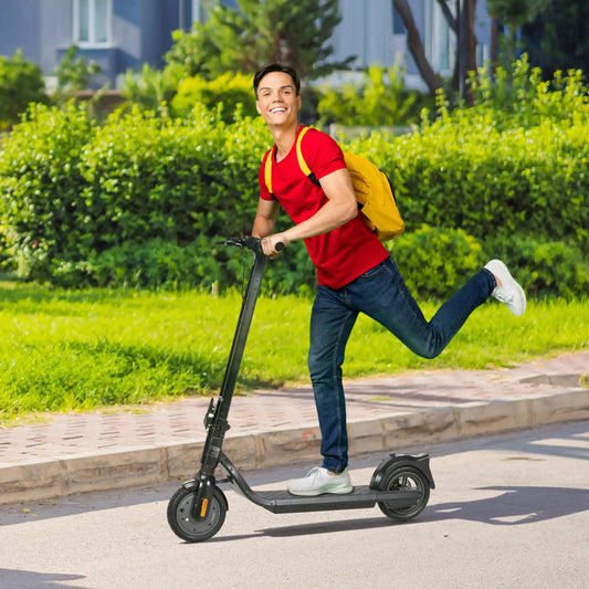 Folding Electric Scooter, 25KM/H, 35KM Range, 330LBS Max Load Scooters Black at Gallery Canada