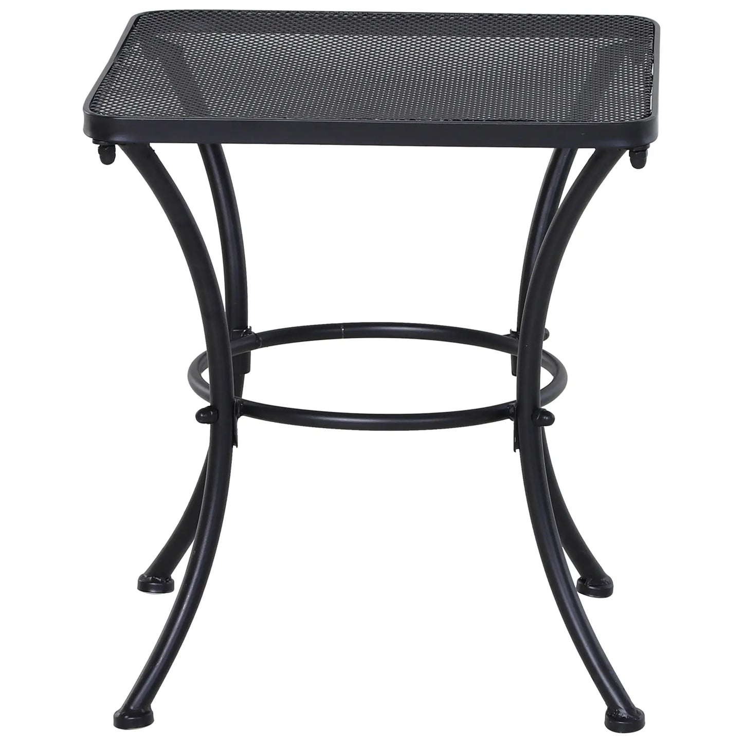 18"x18"x20" Square Metal Bistro Table, Outdoor Patio Coffee Desk, Black Outdoor Dining Sets at Gallery Canada