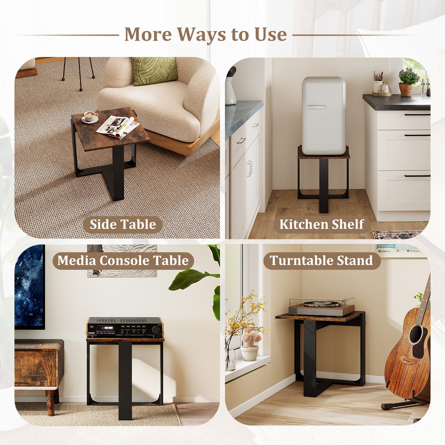 Industrial Sofa End Table With Metal Frame End & Side Tables at Gallery Canada