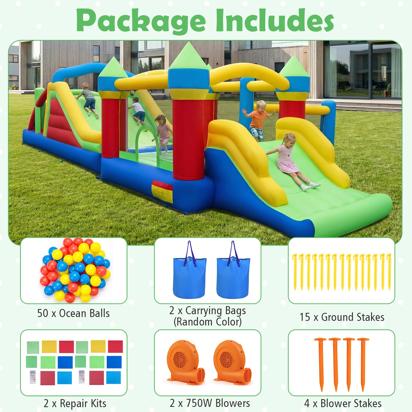 Inflatable Bounce House with 750W Blower Bounce House at Gallery Canada