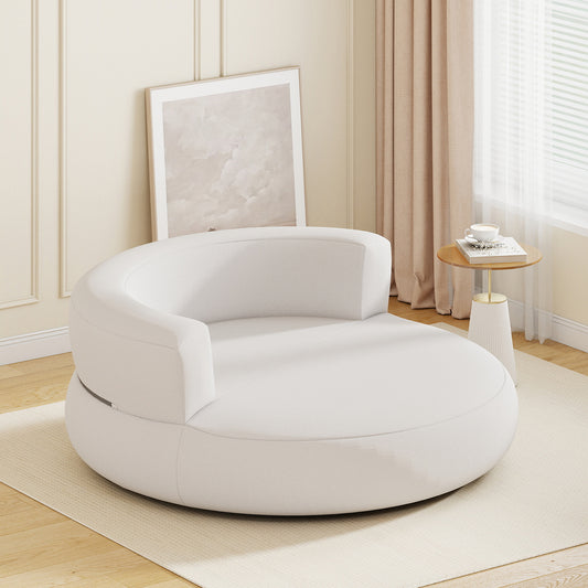 Inflatable Lounger Air Sofa with Detachable Cover, White