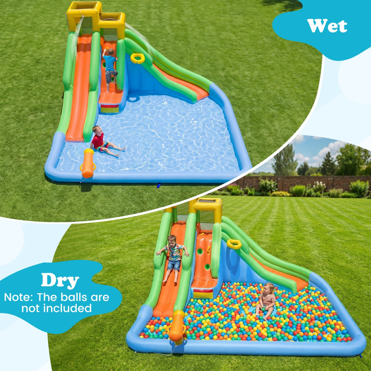 Inflatable Water Slide Kids Double Slides 680W Blower Inflatable Water Slides at Gallery Canada