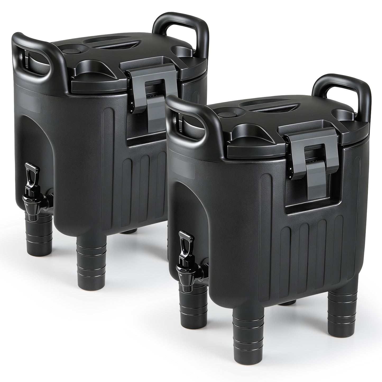 Insulated Beverage Dispensers, Set of 2, Hot and Cold, Black Water Dispensers Black at Gallery Canada