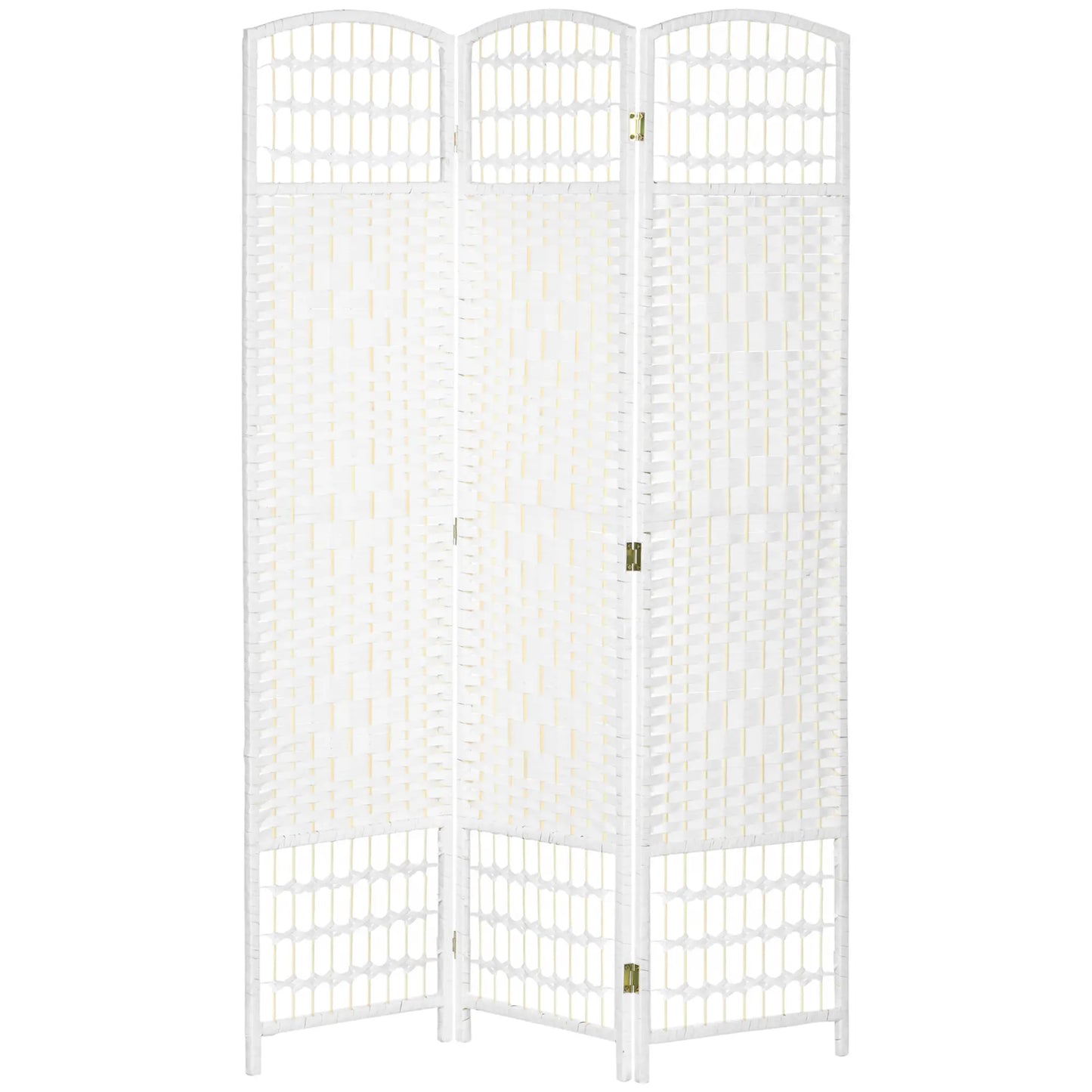 3 Panel Folding Room Divider, Portable Privacy Screen, White Room Dividers at Gallery Canada