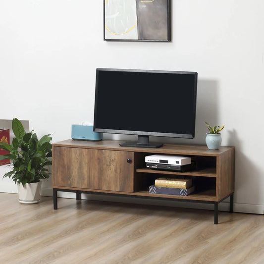 Retro TV Cabinet for 50", Adjustable Shelf, Sliding Door, Living Room TV Stands Coffee at Gallery Canada
