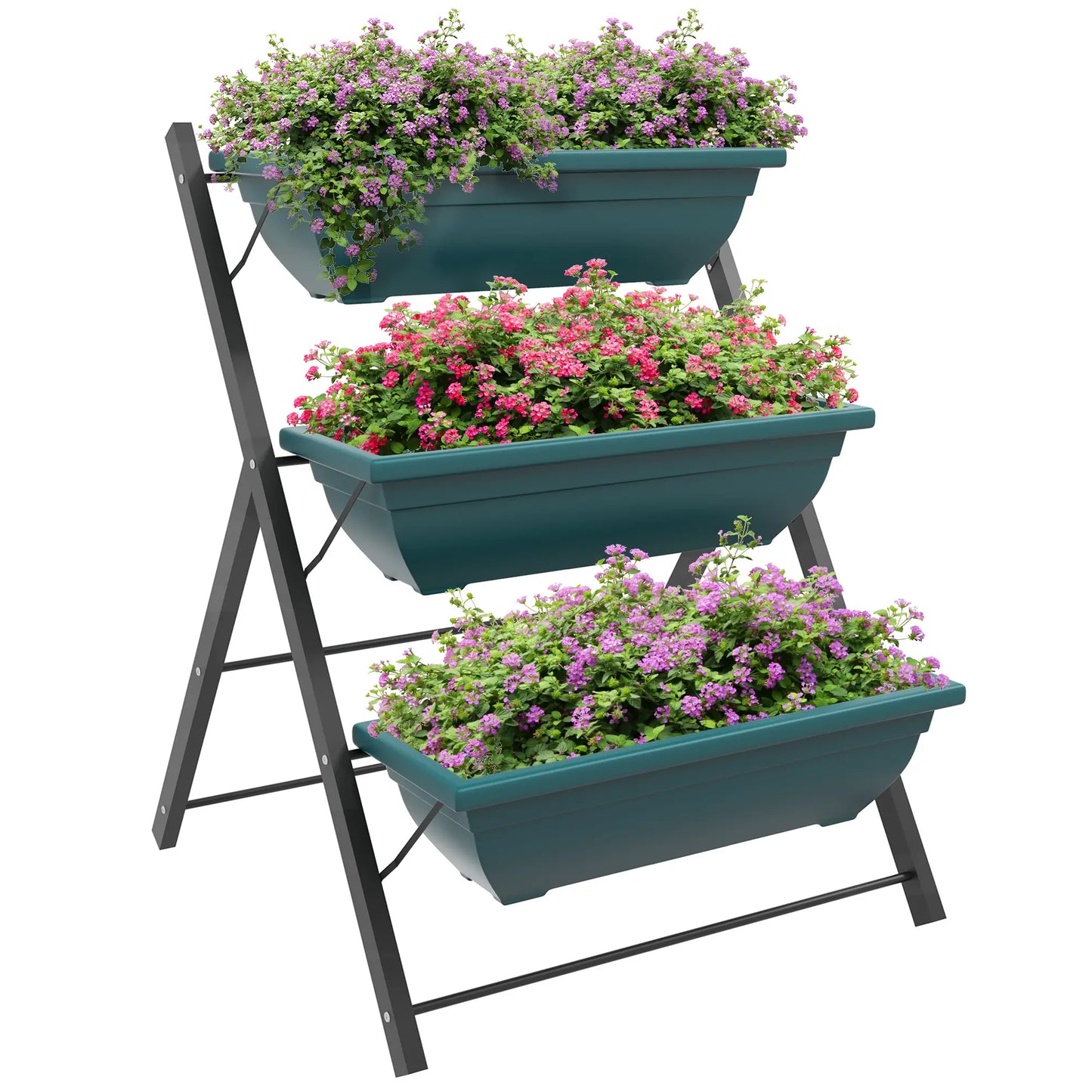 3-Tier Vertical Garden Planter, Outdoor Plant Stand for Vegetables Flowers Plant Stands at Gallery Canada