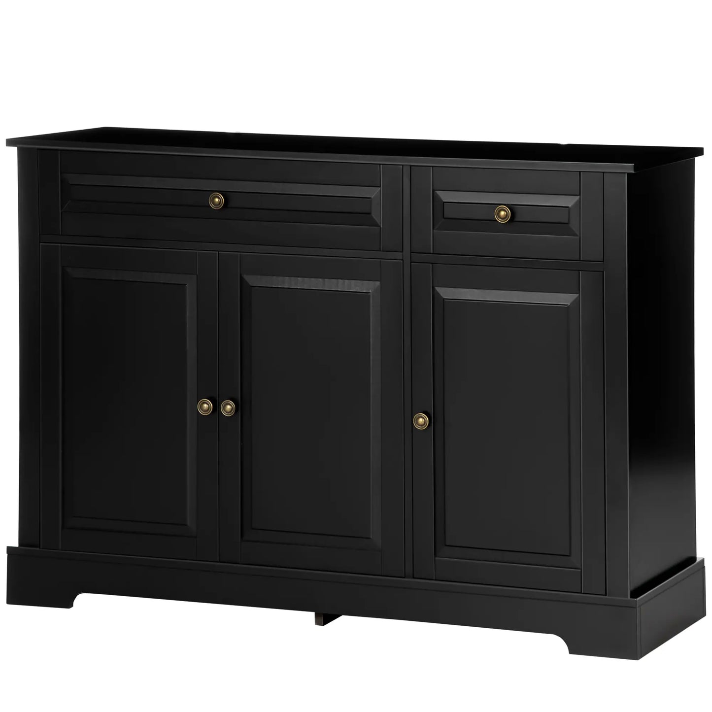 Modern Sideboard Cabinet, 2 Drawers, Adjustable Shelves, Black Bar Cabinets at Gallery Canada
