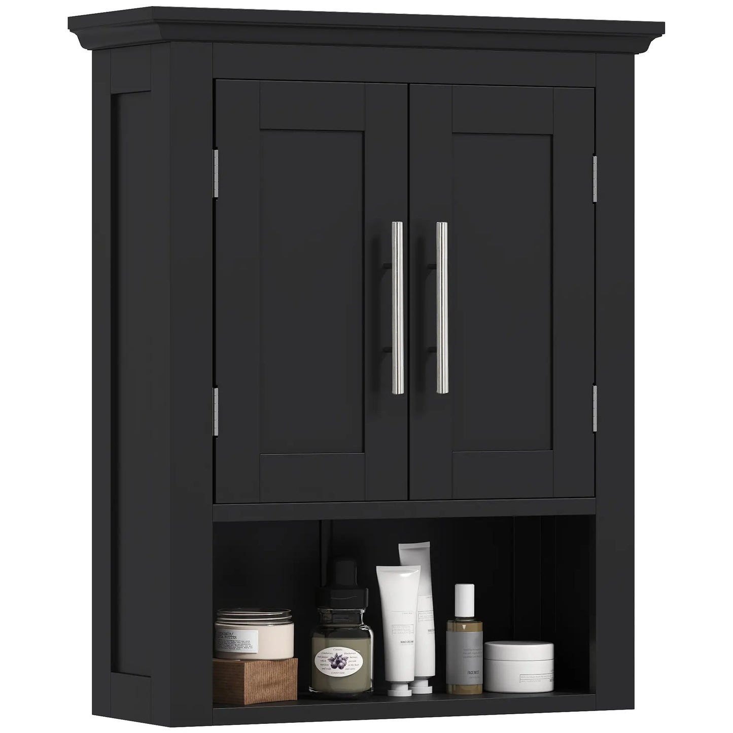 Bathroom Wall Cabinet, Medicine Storage with Shelf, Black Bathroom Cabinets at Gallery Canada