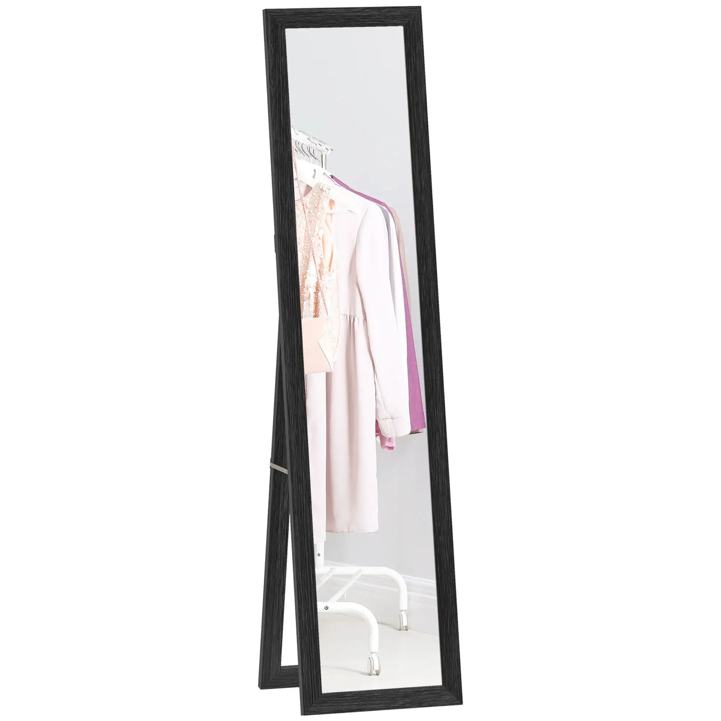15" x 62" Full Length Mirror, Free Standing, Black Full Length Mirrors at Gallery Canada