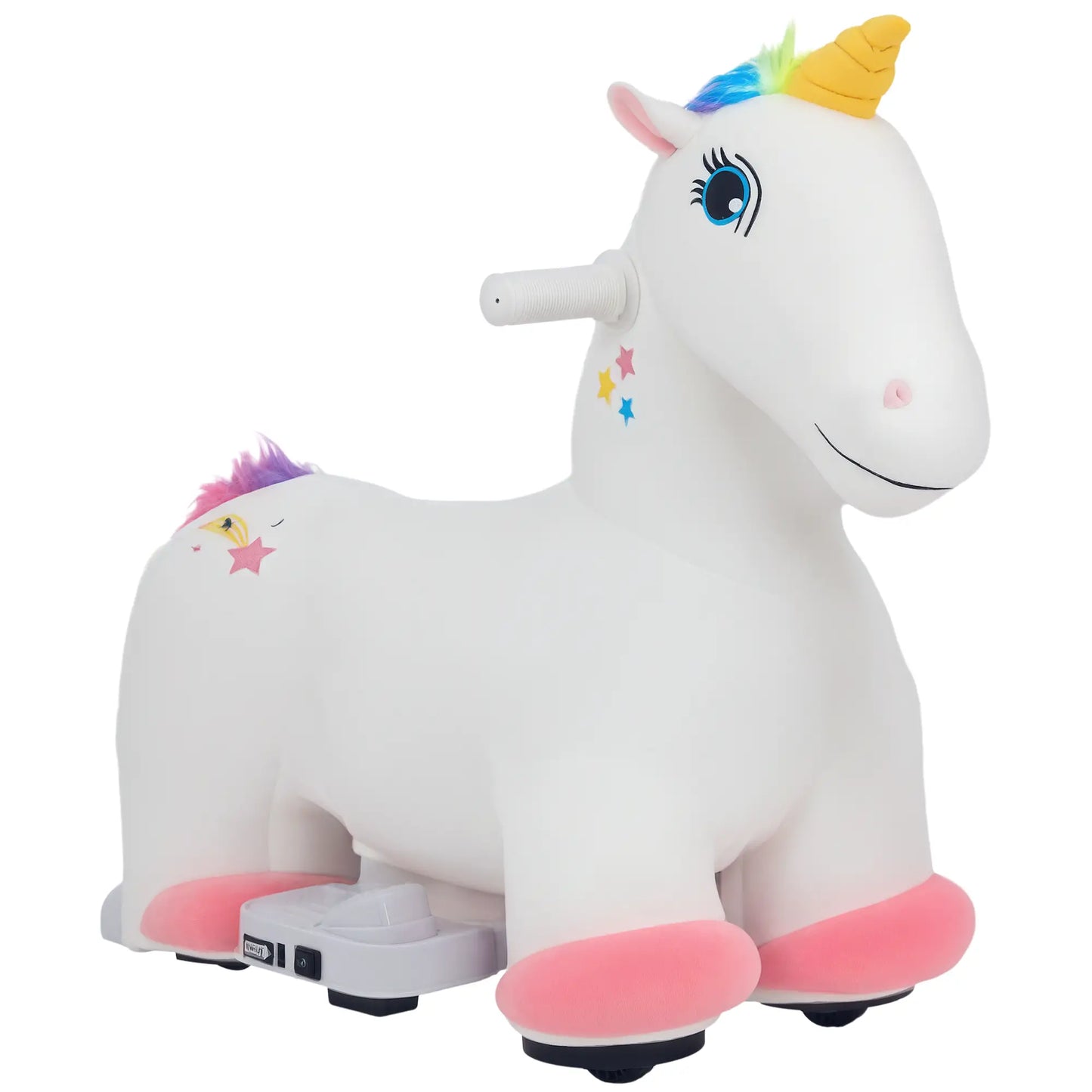 6V Ride On Unicorn, Battery Powered Kids Pony, 18-36 Months, White Rocking Horses at Gallery Canada