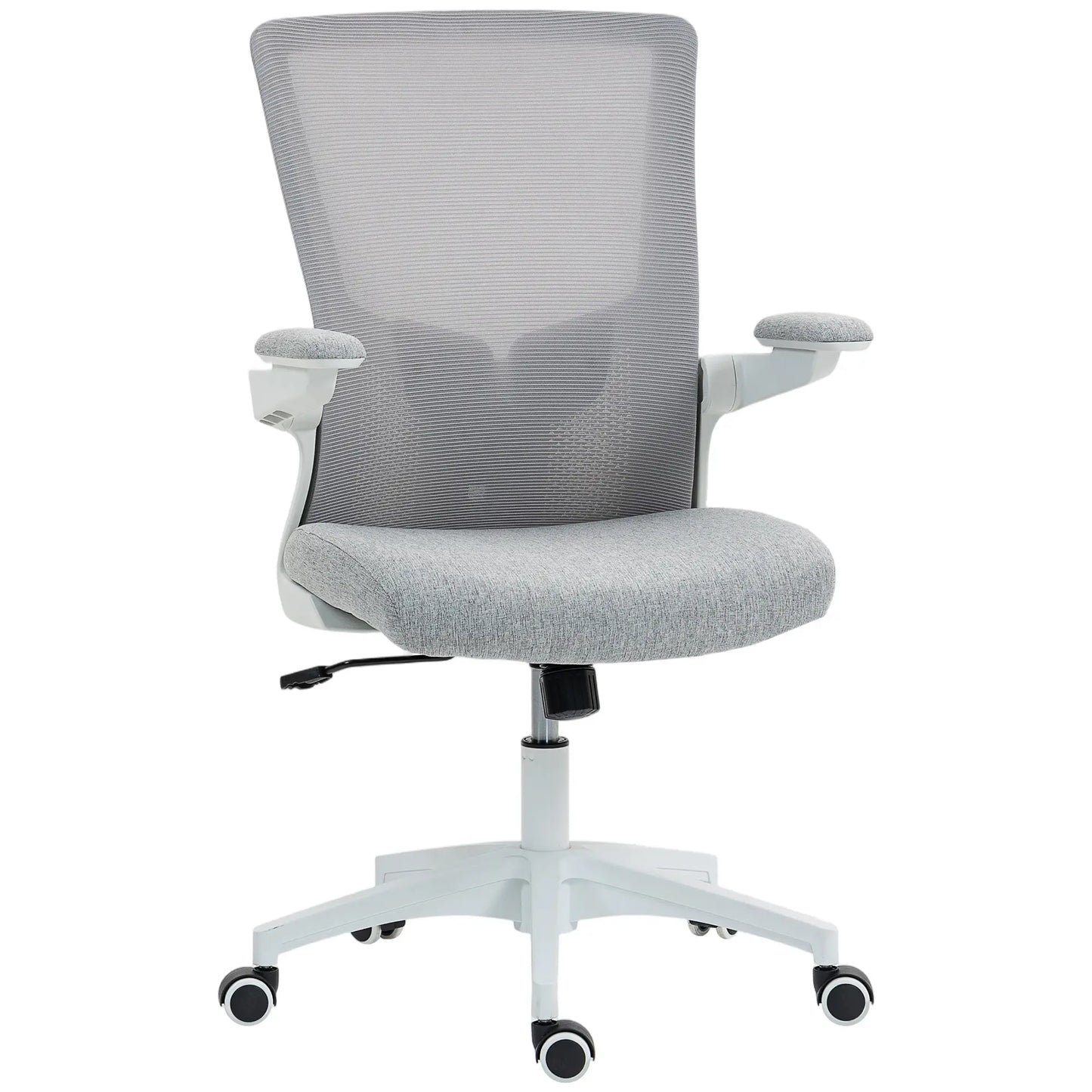 Ergonomic Office Chair, Adjustable Lumbar Support, Flip-Up Armrests, Grey Task Chairs at Gallery Canada