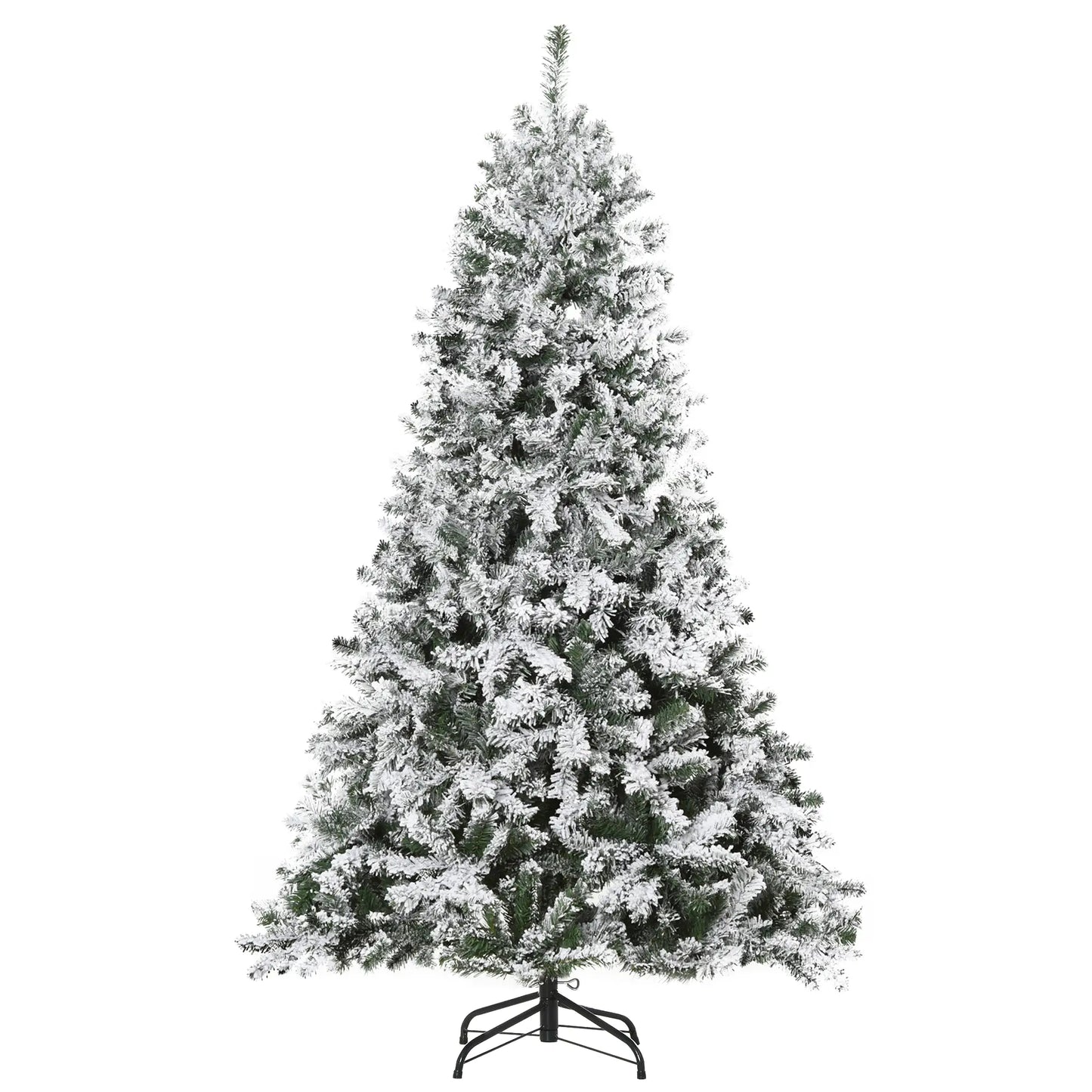6ft Snow Flocked Artificial Christmas Tree, 250 LED Lights, 928 Branches Flocked Christmas Trees at Gallery Canada